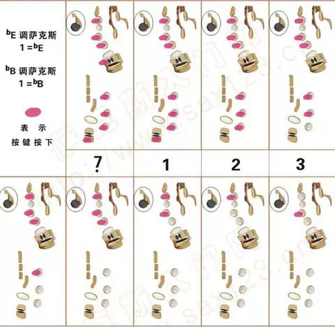 高音薩克斯降B調指法